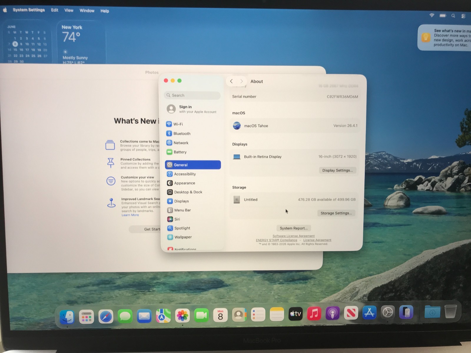 Apple MacBook Pro A2141 2019 16″ i7 2.6GHz 16GB 512GB Space Gray USED #179