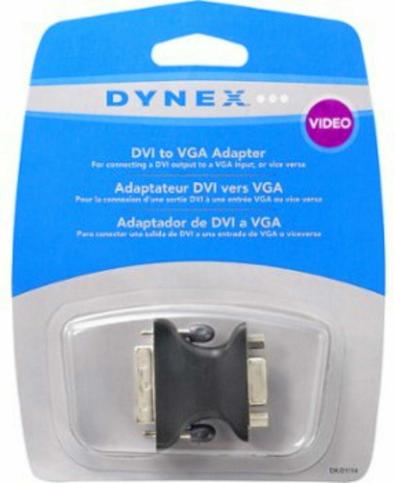 NEW Dynex DVI-A Male to VGA 15-pin Female Video Adapter DX-D1114 Convert Monitor
