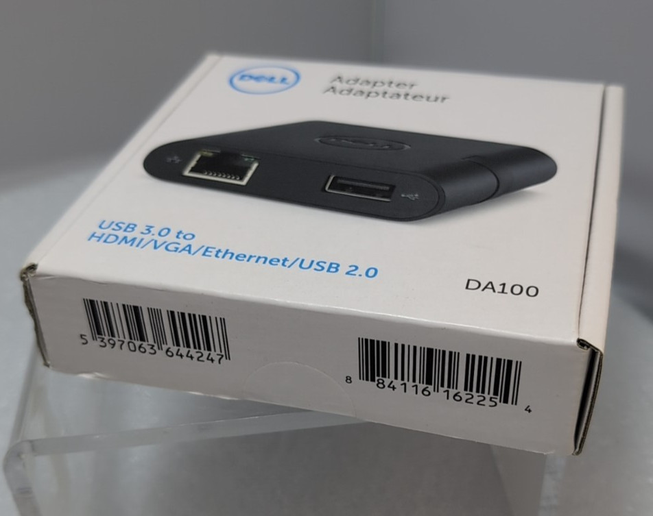 Dell Travel Adapter DA100 USB 3.0 to HDMI VGA Ethernet USB 2.0 New Old Stock