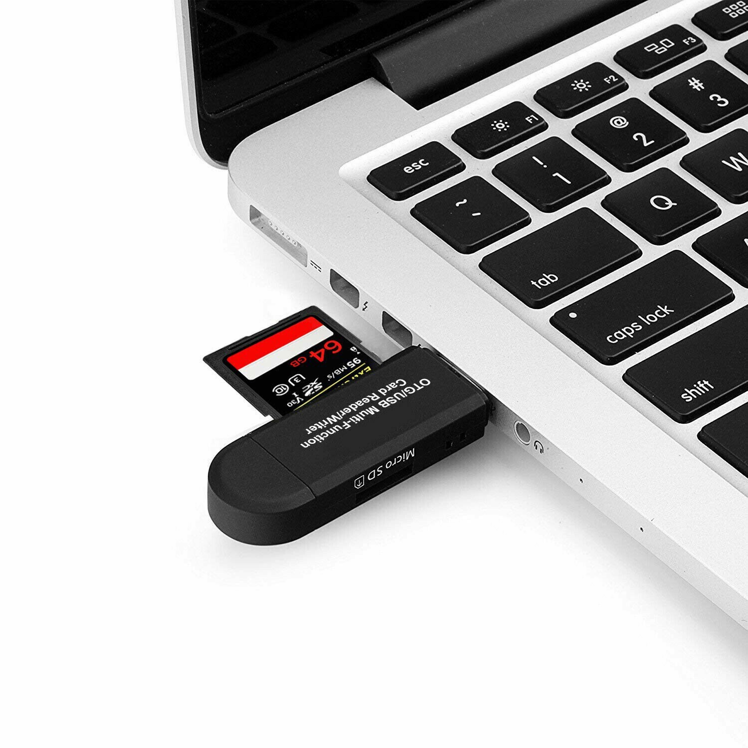 Micro USB OTG to USB 2.0 Adapter SD/Micro SD Card Reader With Standard USB Male