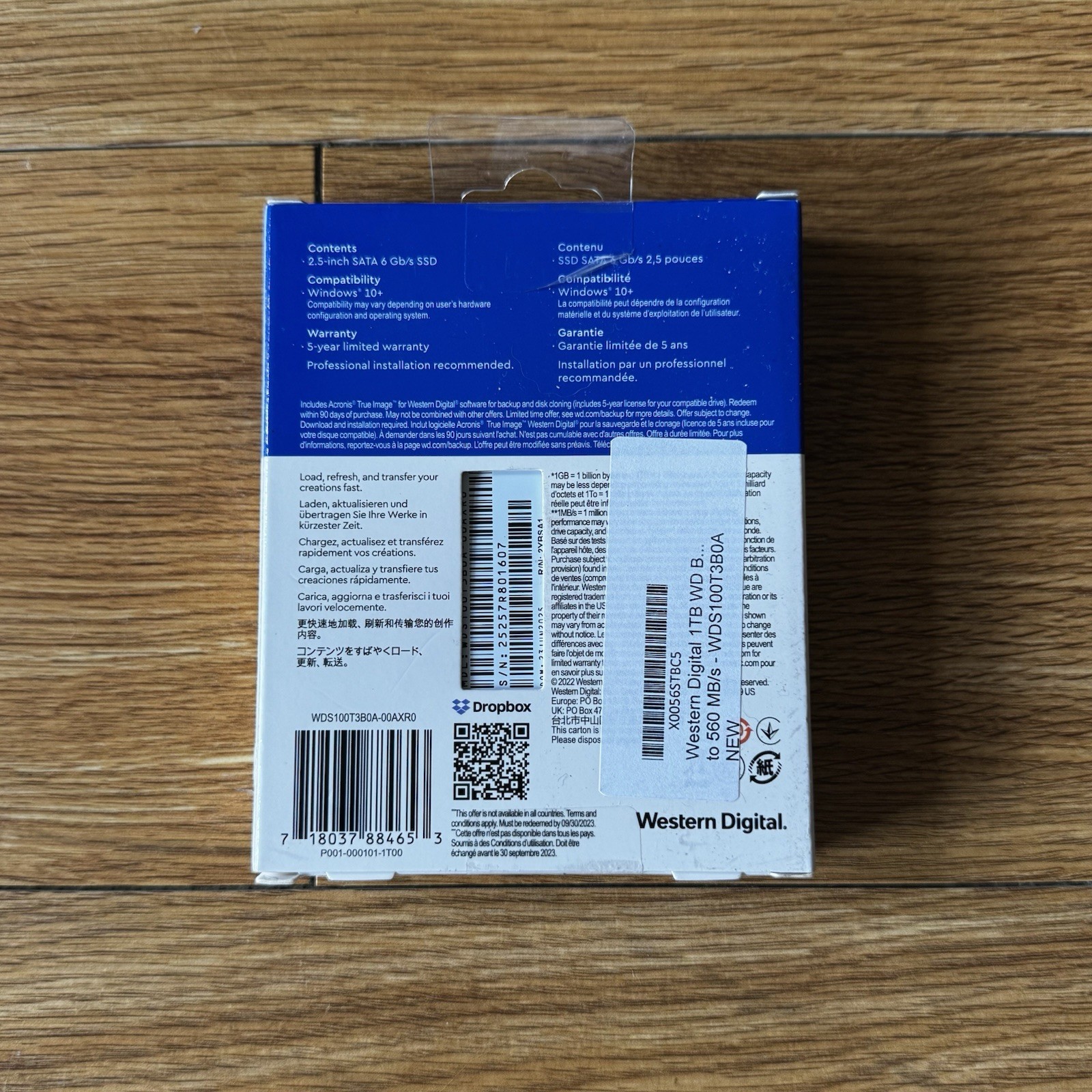 WD Blue 1TB SA510 2.5 inch Internal Sata SSD – WDS100T3B0A
