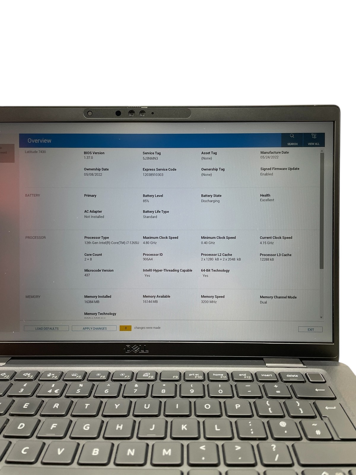 Dell Latitude 7430 14″ – i7-1265U – 16GB RAM – 512GB SSD – Grade D