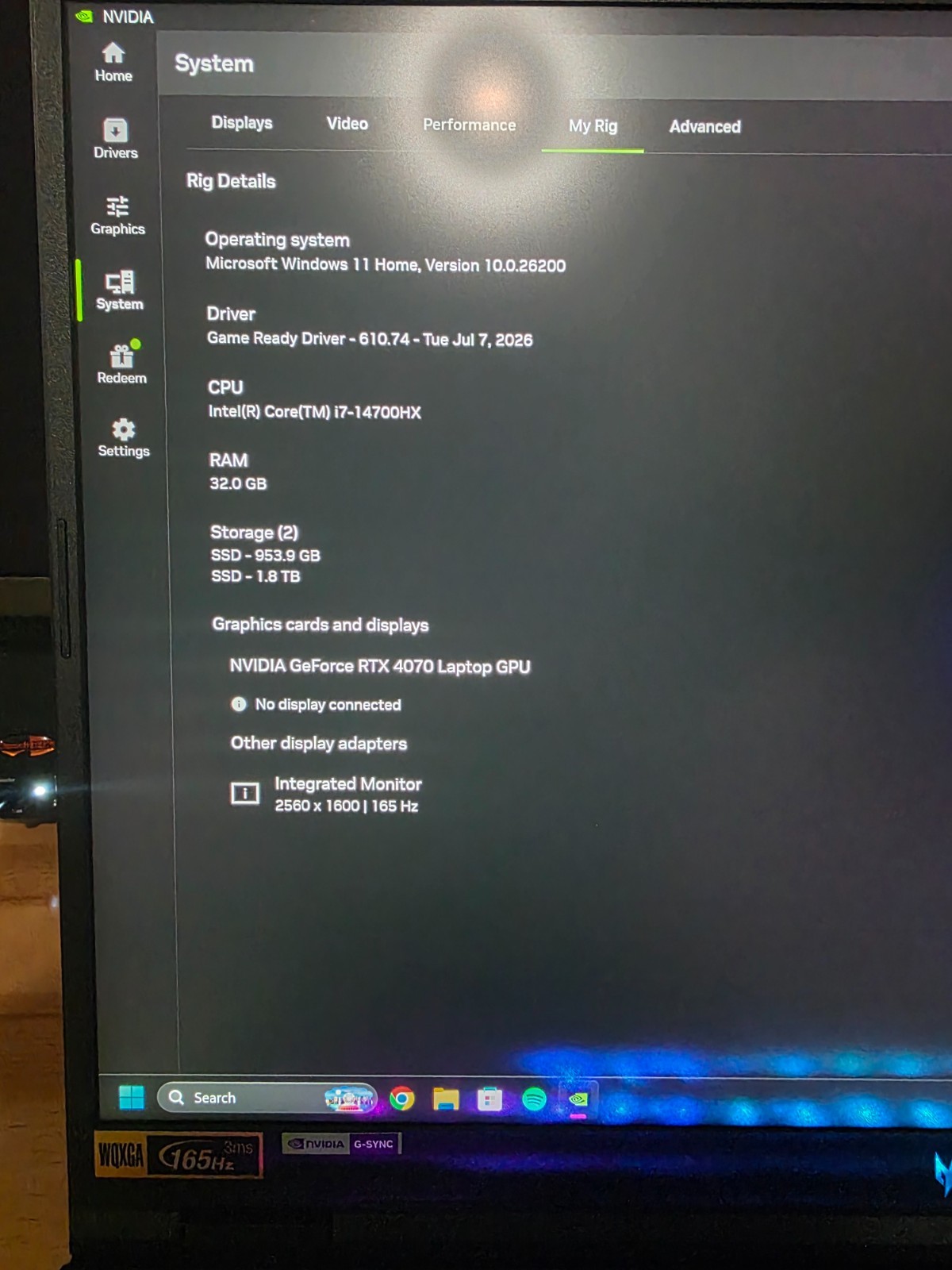 **Upgraded** Acer Predator Helios Neo 18″ – I7-14700HX, 32 Gigs DDR5, 4070 GPU