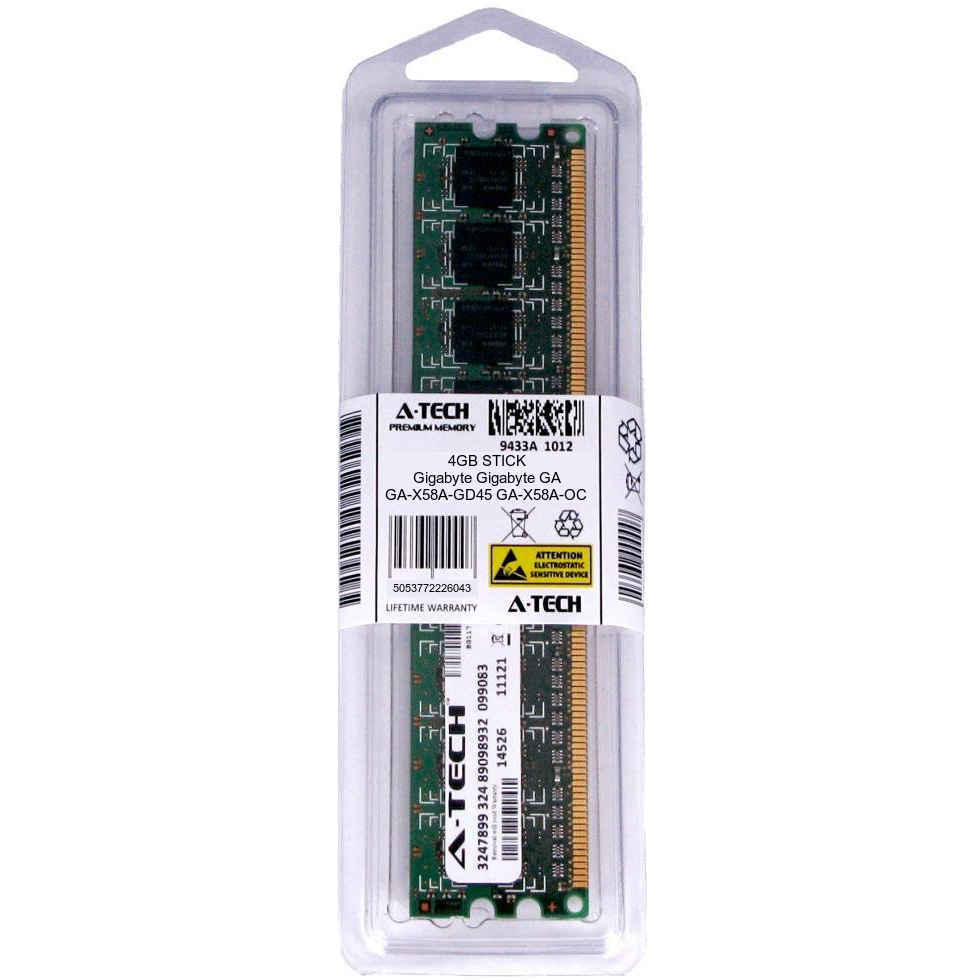 4GB DIMM Gigabyte GA-X58A-GD45 GA-X58A-OC GA-X58A-UD3R GA-X58A-UD5 Ram Memory