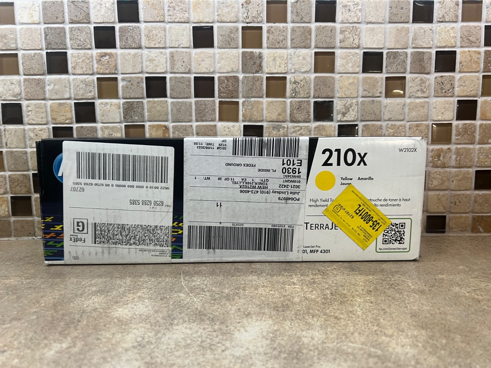 Genuine HP 210X W2100X Yellow Laser jet Toner Cartridge 4201 MFP 4301