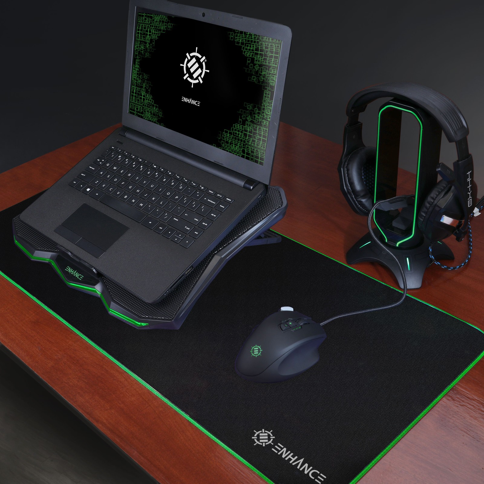 ENHANCE Gaming Laptop Cooling Stand – With 7 Height Settings (USED)