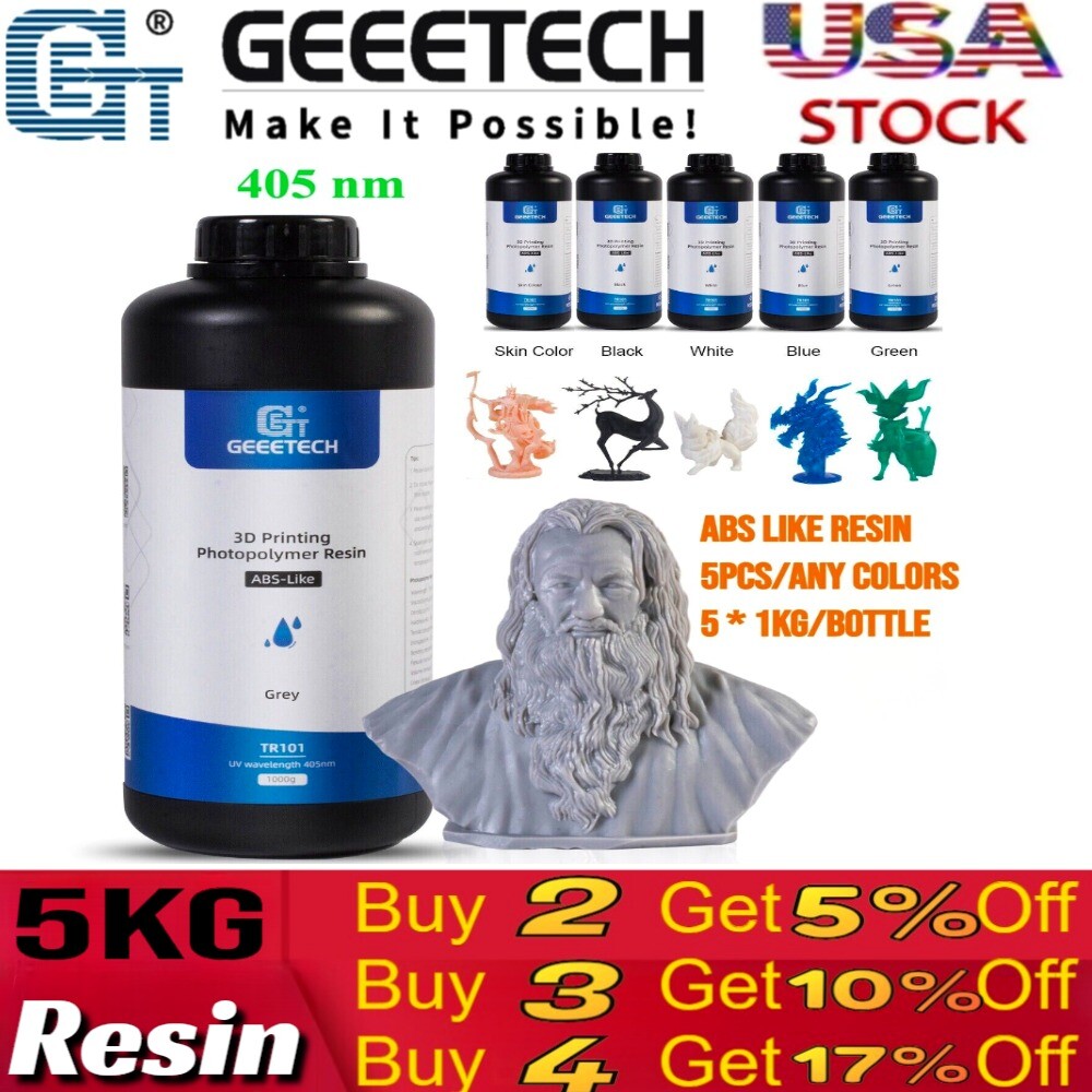 Hot SALE!GEEETECH 3D Printer multicolor Filament PLA/ABS+/PETG/TPU 1.75mm 1KG US