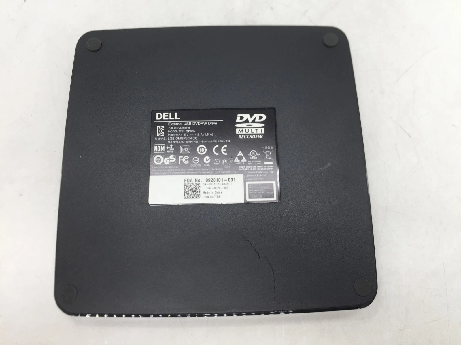 Dell Multi-Recorder External USB Wired Portable DVD/RW Drive GP60N FREE S/H