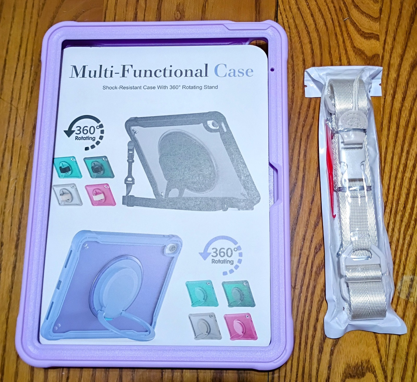 ProCase Shock-Resistant 360° Rotating Stand Case for iPad 10th Gen 10.9″ Purple