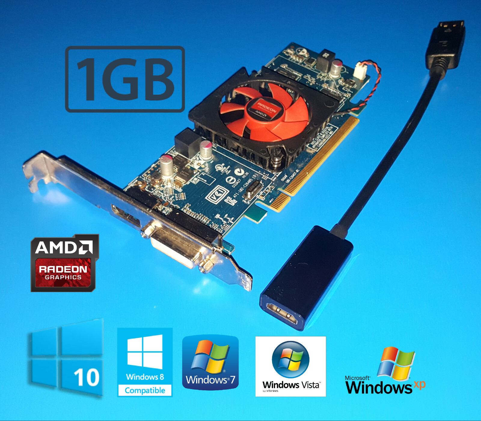 HP Pavilion a1487c a1412n a1375a Desktop Computer 1GB Video Graphics Card