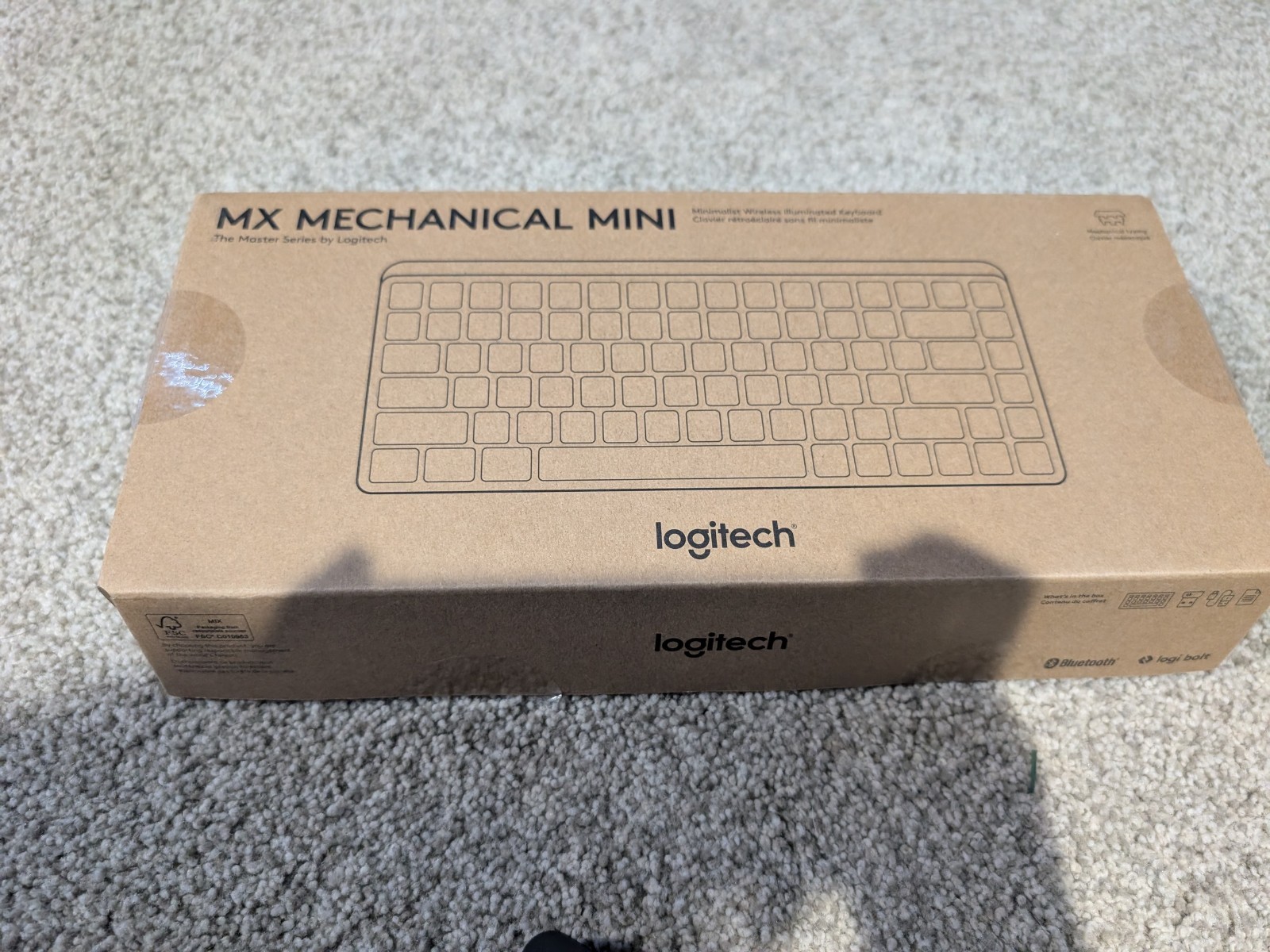 Logitech MX Mechanical Mini Bluetooth Wireless Illuminated Gray Keyboard Linear