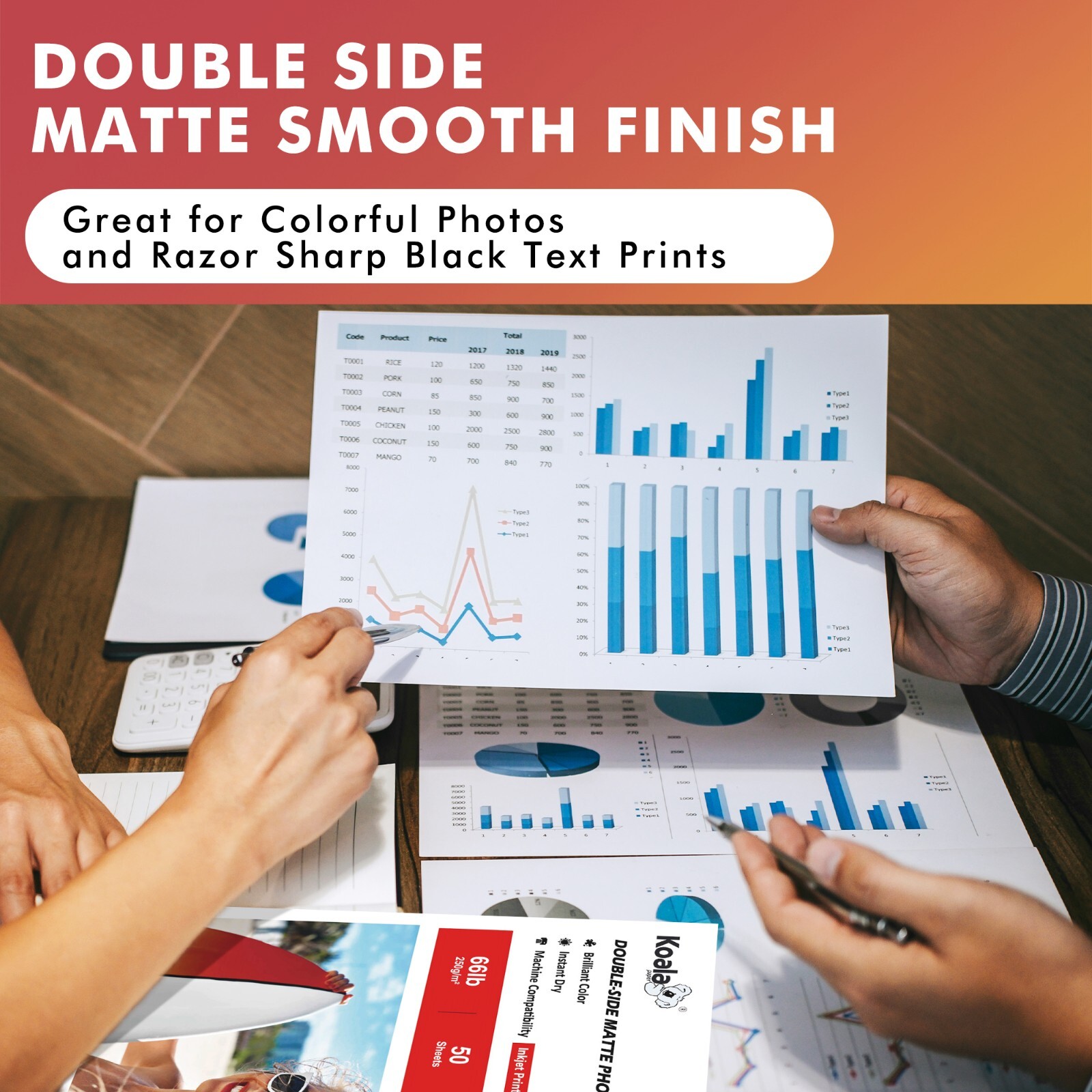 Lot Koala Double-sided Matte Photo Paper 66lb 8.5×11 11×17 13×19 250gsm Inkjet