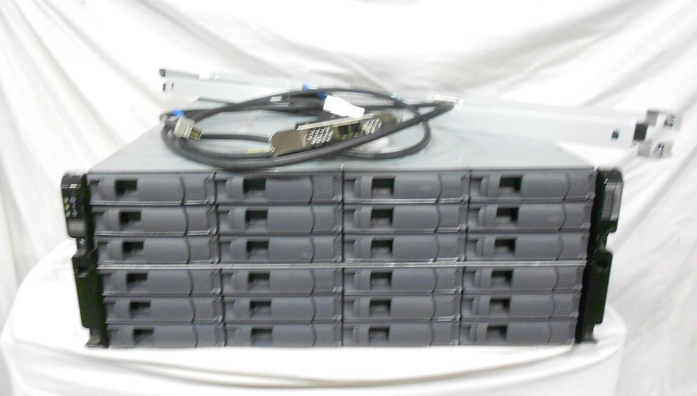 NetApp DS4246 12G IOM12 JBOD Server Expansion Array + SAS Card, Cable, Rail Kit