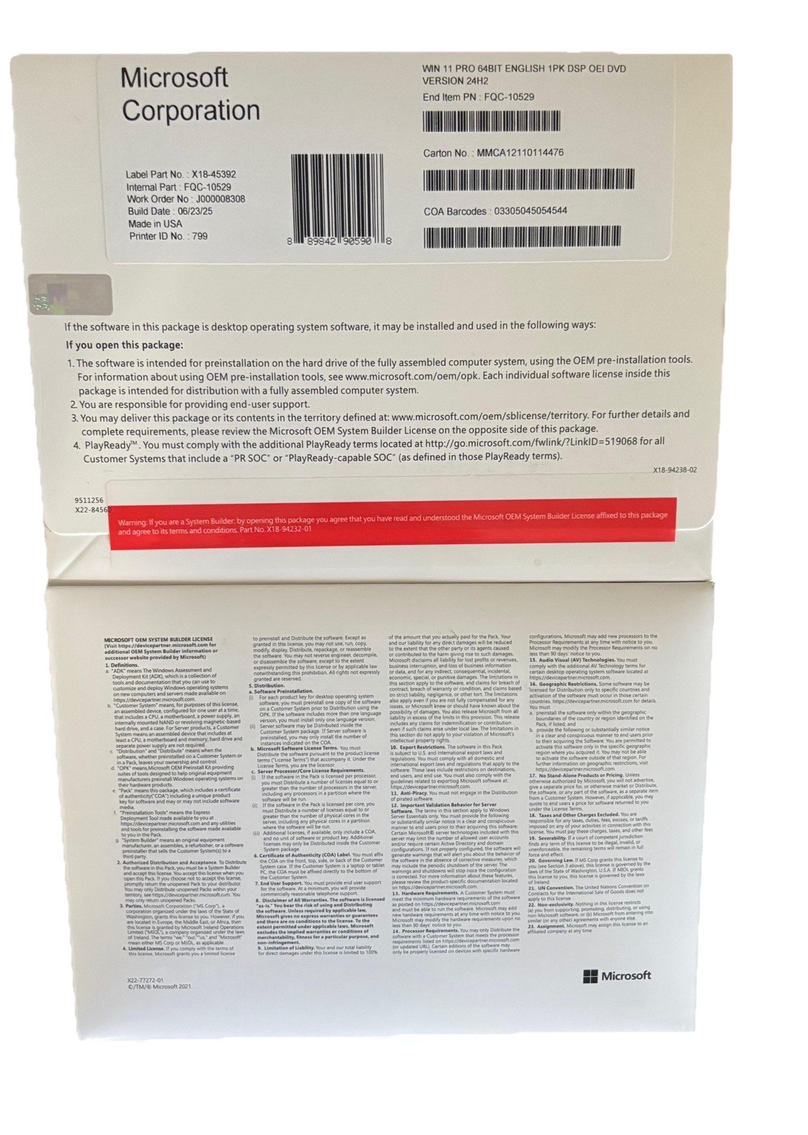 Windows 11 Professional 64Bit DVD & Product Key Factory Sealed Fast US Shipping