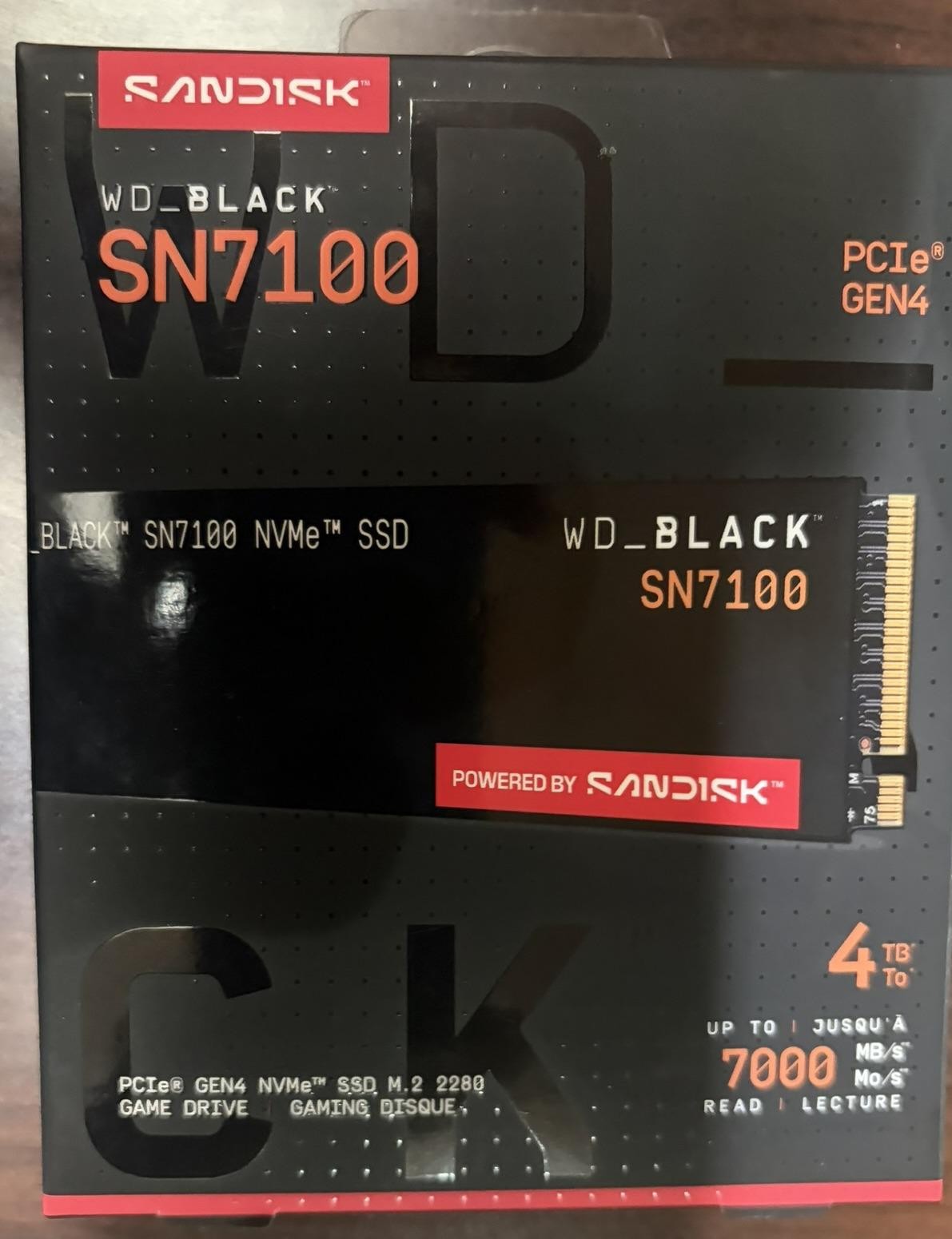 WD_BLACK SN7100 M.2 2280 4TB PCI-Express 4.0 x4 TLC 3D NAND Internal Solid State
