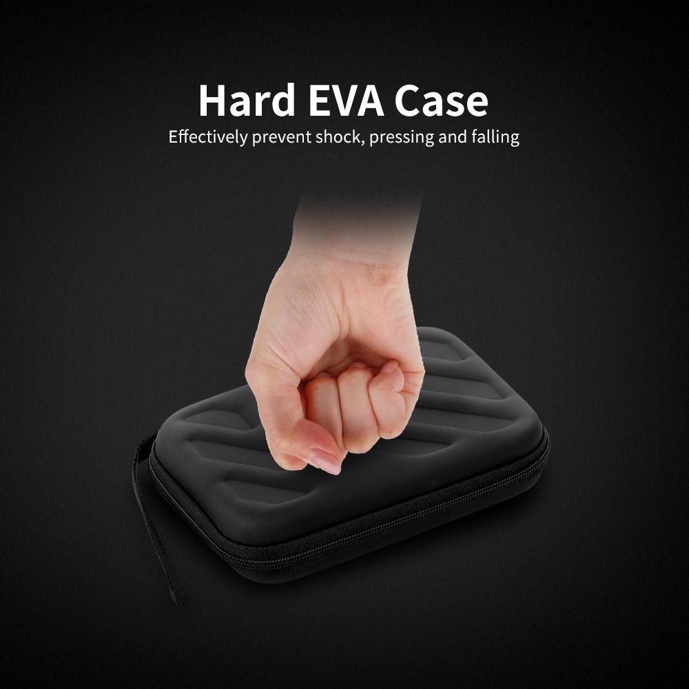 Shockproof EVA 2.5 Inch HDD External Hard Drive Case Storage Bag with Mesh Pocke