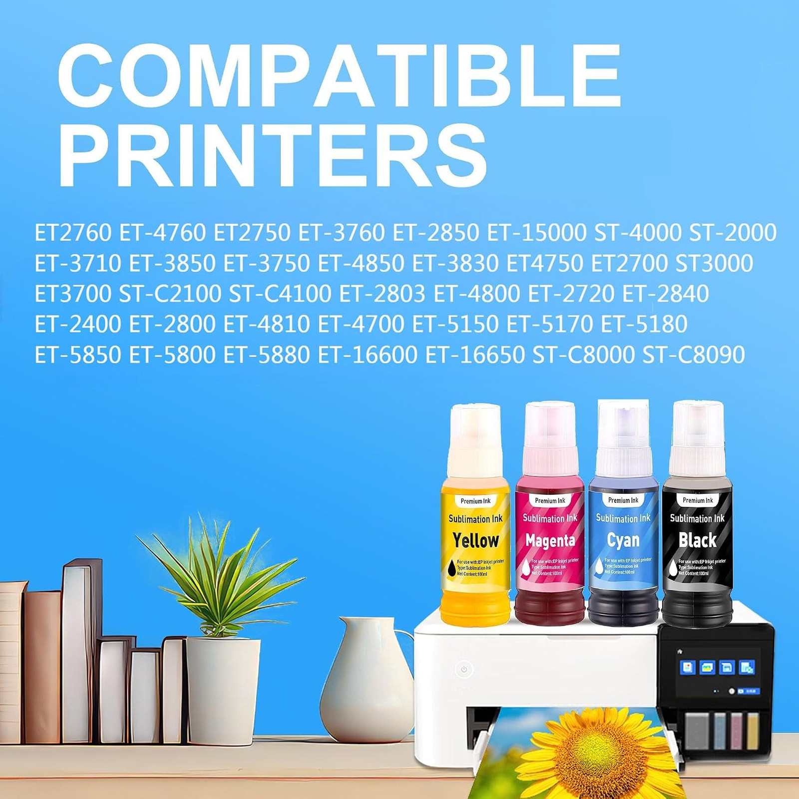 200ml Magenta Sublimation Ink Refill for EcoTank Inkjet Printers ET-2720 ET-2760
