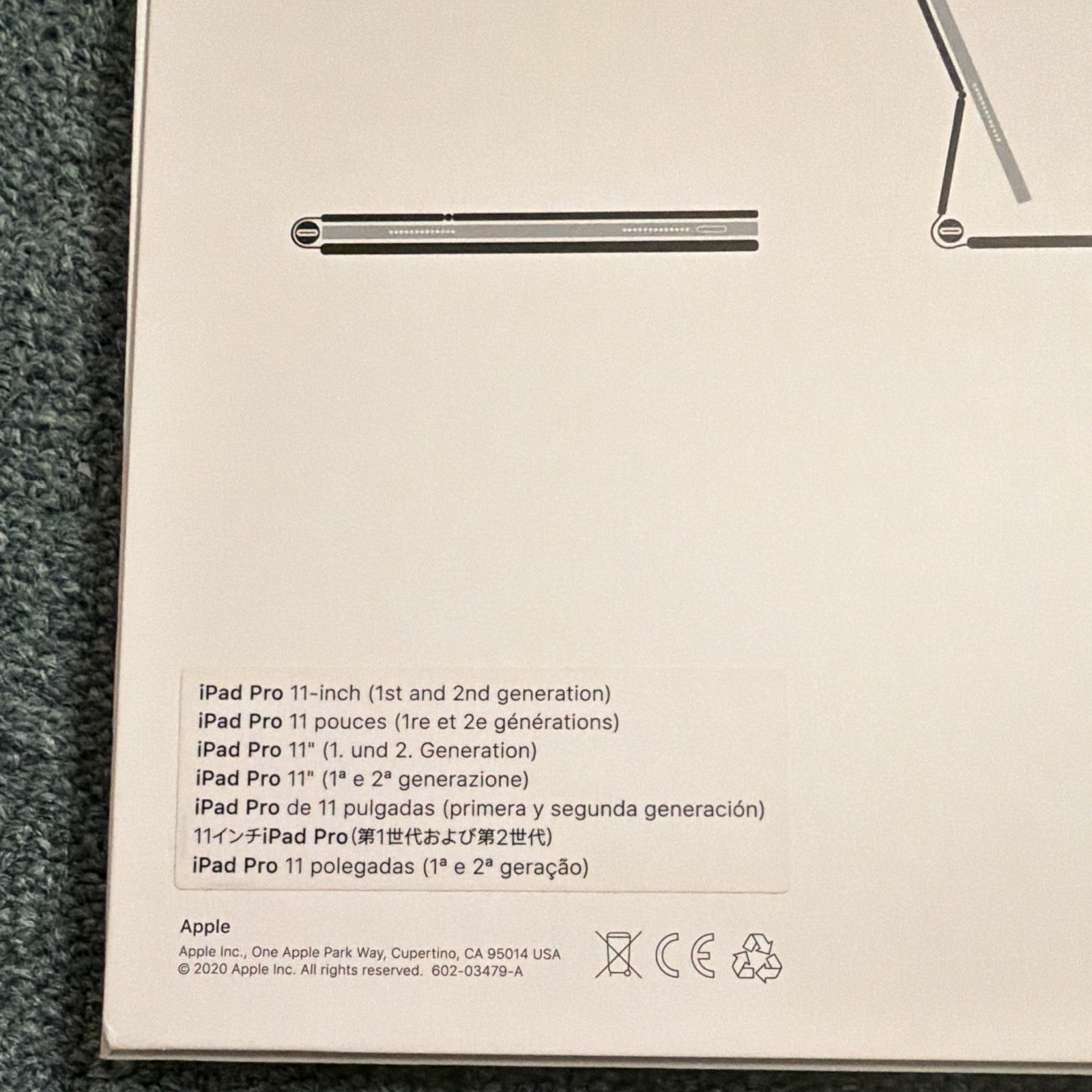 Apple iPad Magic Keyboard Folio Case, Black, for iPad Pro 11 1st/2nd Gen New