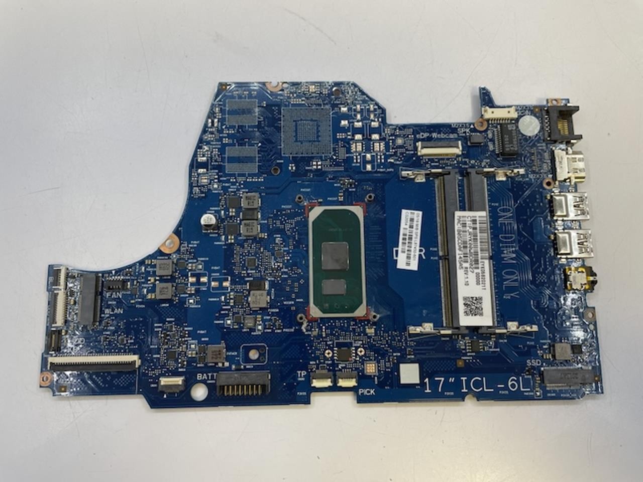 HP Laptop Motherboard L87450-601 | Intel Core i3-1005G1 1.20 GHZ