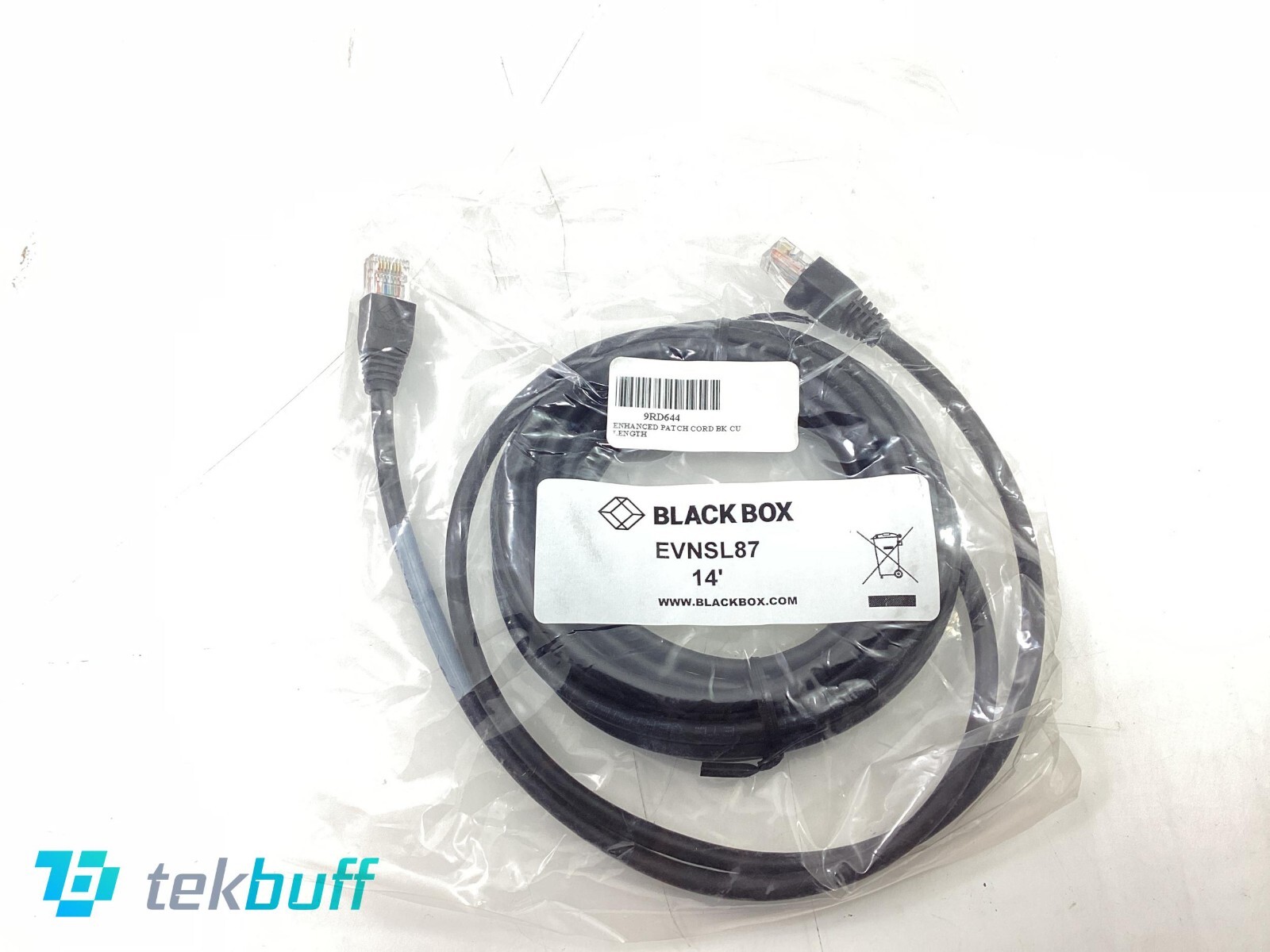 Black Box GigaBase 350MHz CAT5E Snagless Patch Cable – 14ft – EVNSL87-14