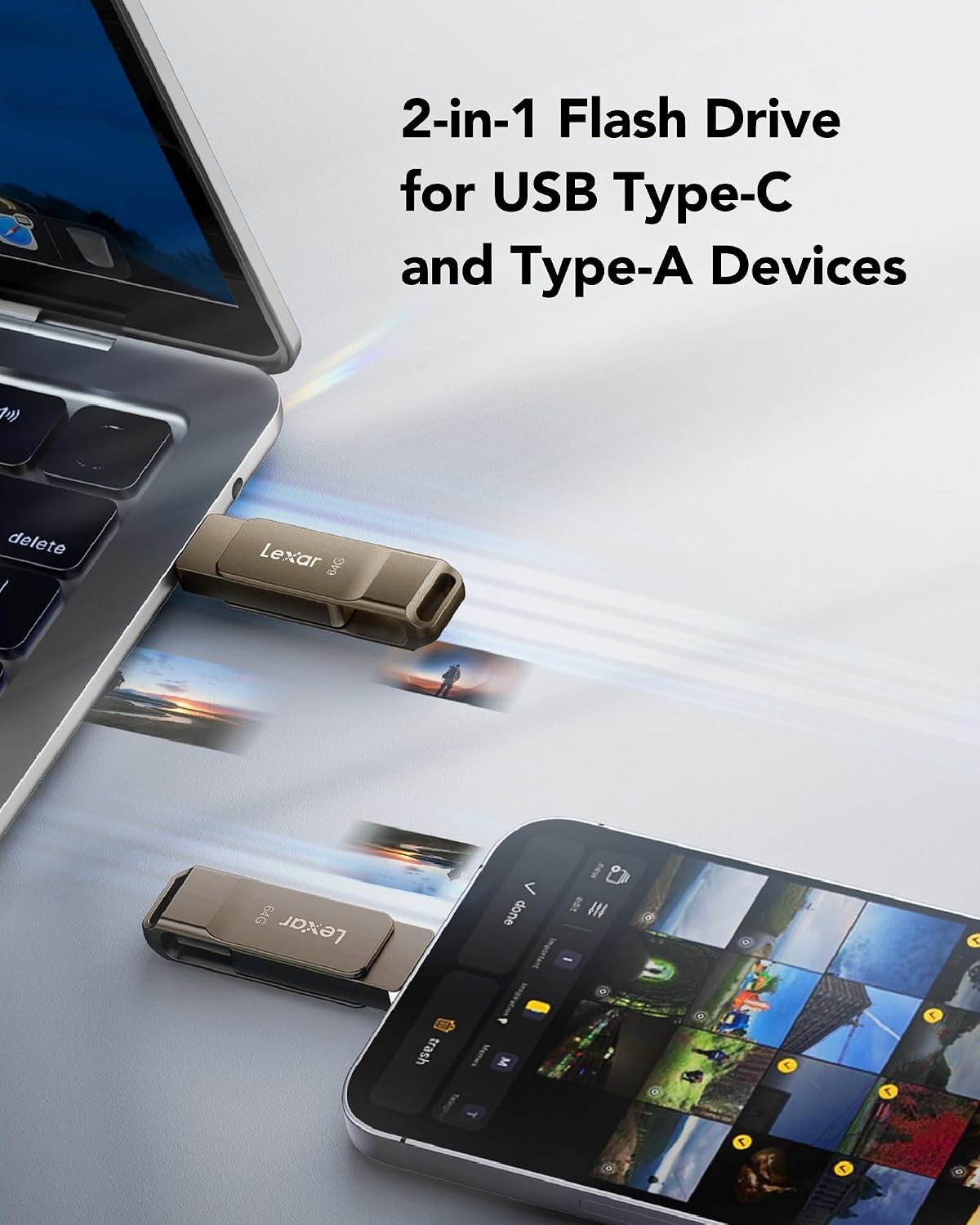 Compact 64GB USB 3.2 Jump Drive – Durable Metal Housing & Security Features