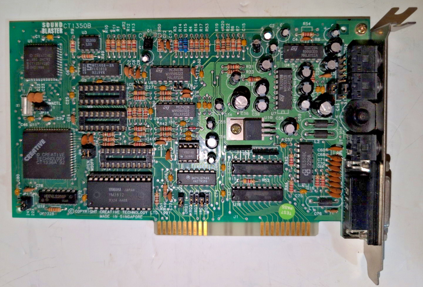 Creative Labs Sound Blaster 2.0 CT1350B ISA 8‑bit OPL2 CMS Read Description