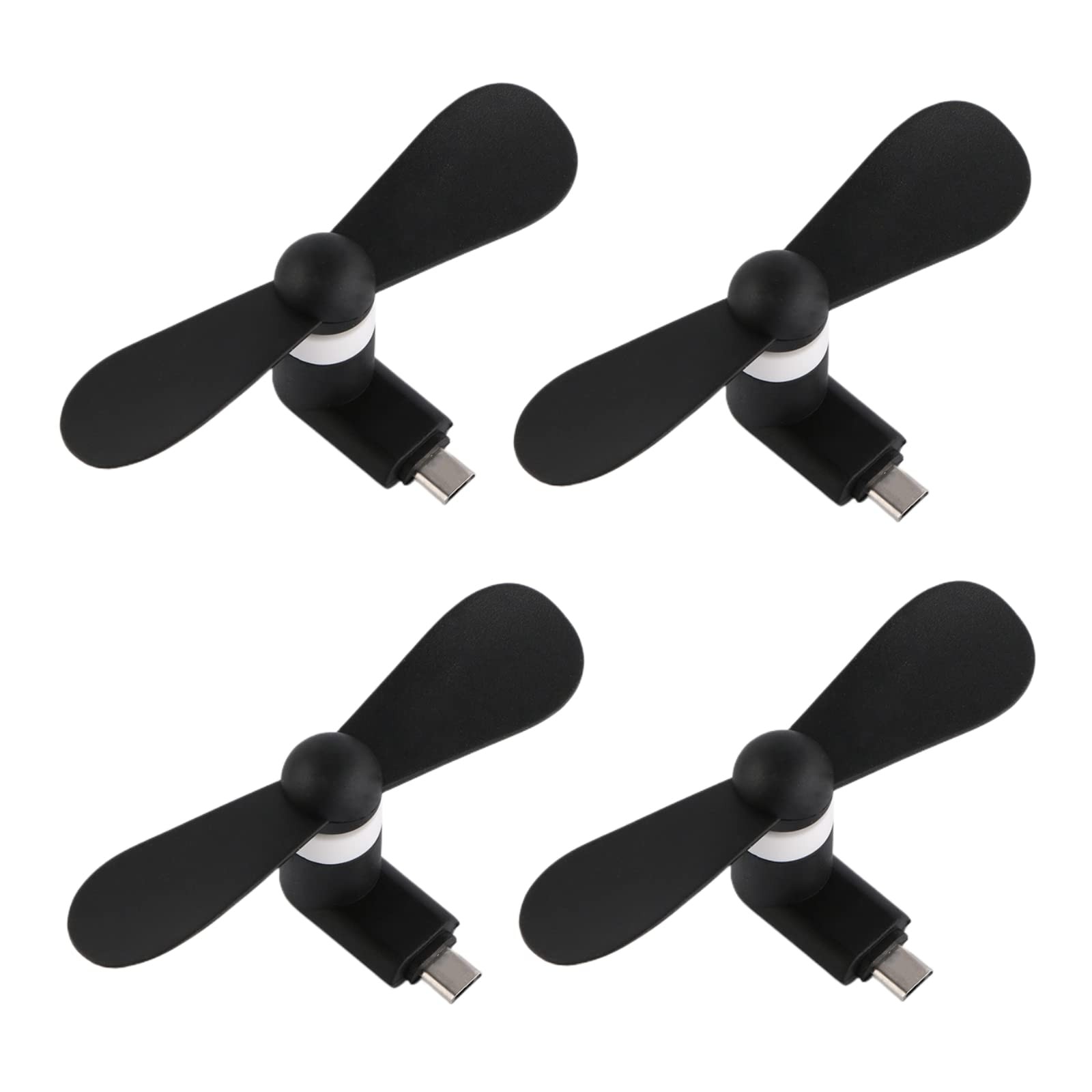Type USB C Cell Phone Fan for iPhone Series 15, One Size, Black x4