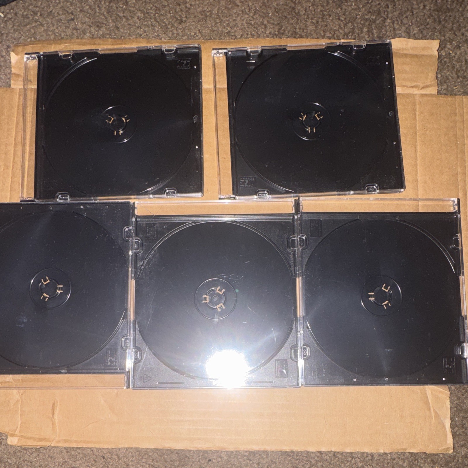 5 Clear Plastic Standard Jewel Case for CD Single Disc Single Case Packaging