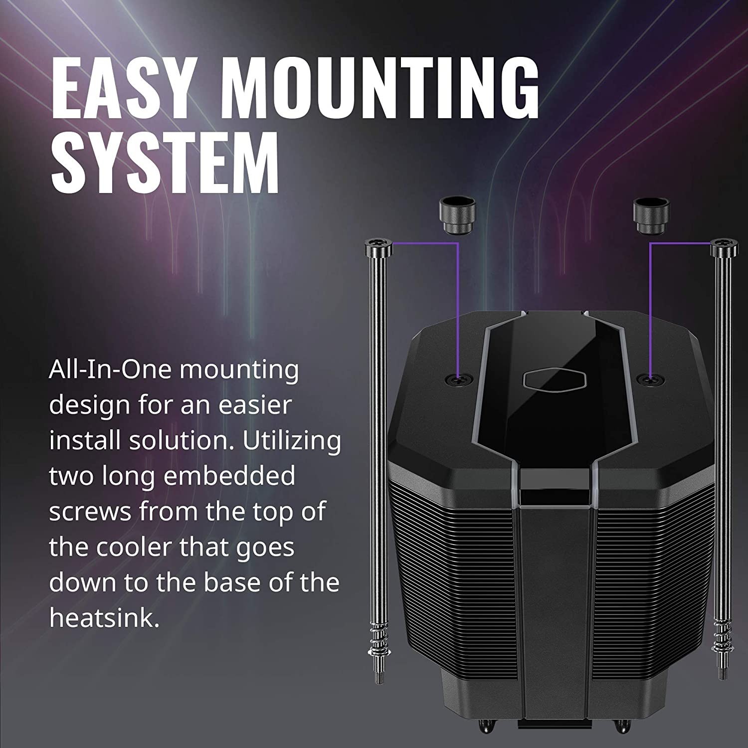Cooler Master MasterAir MA620M Dual Tower CPU Cooler (ARGB, Hidden 120mm Fan)