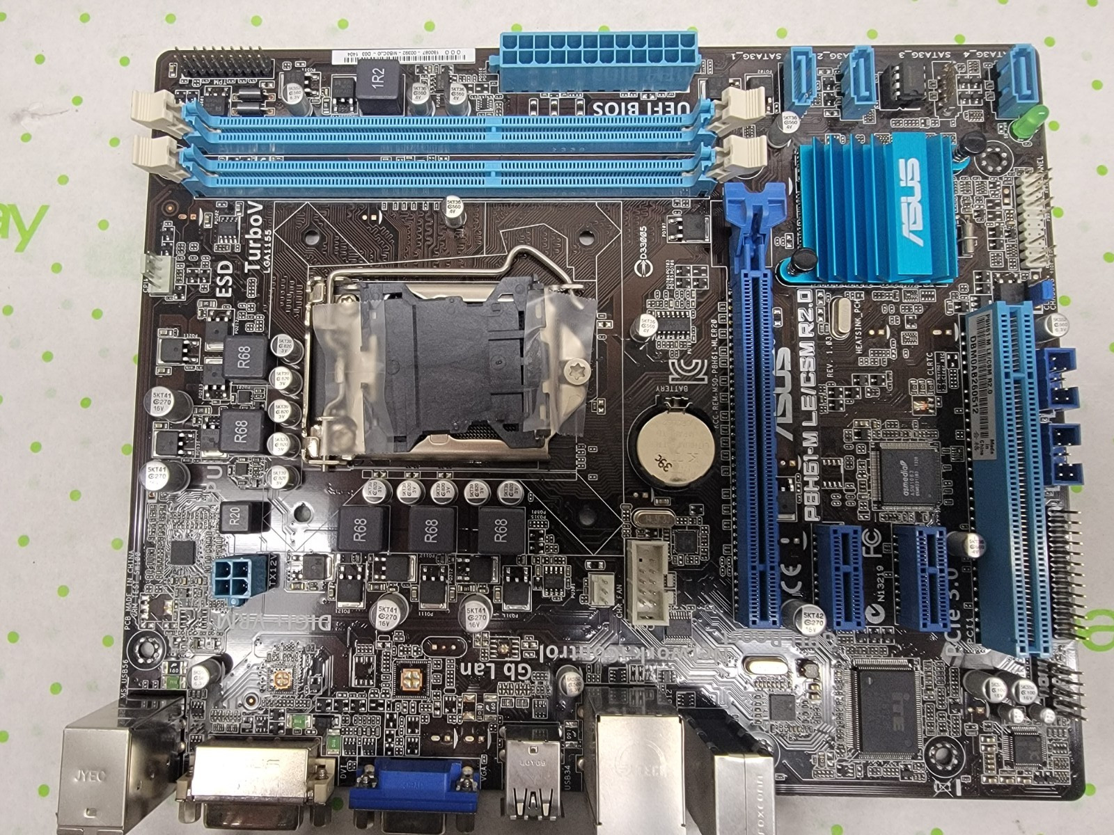 ASUS P8H61-M LE/CSM R2.0 LGA 1155 Intel Motherboard with IO Backplate