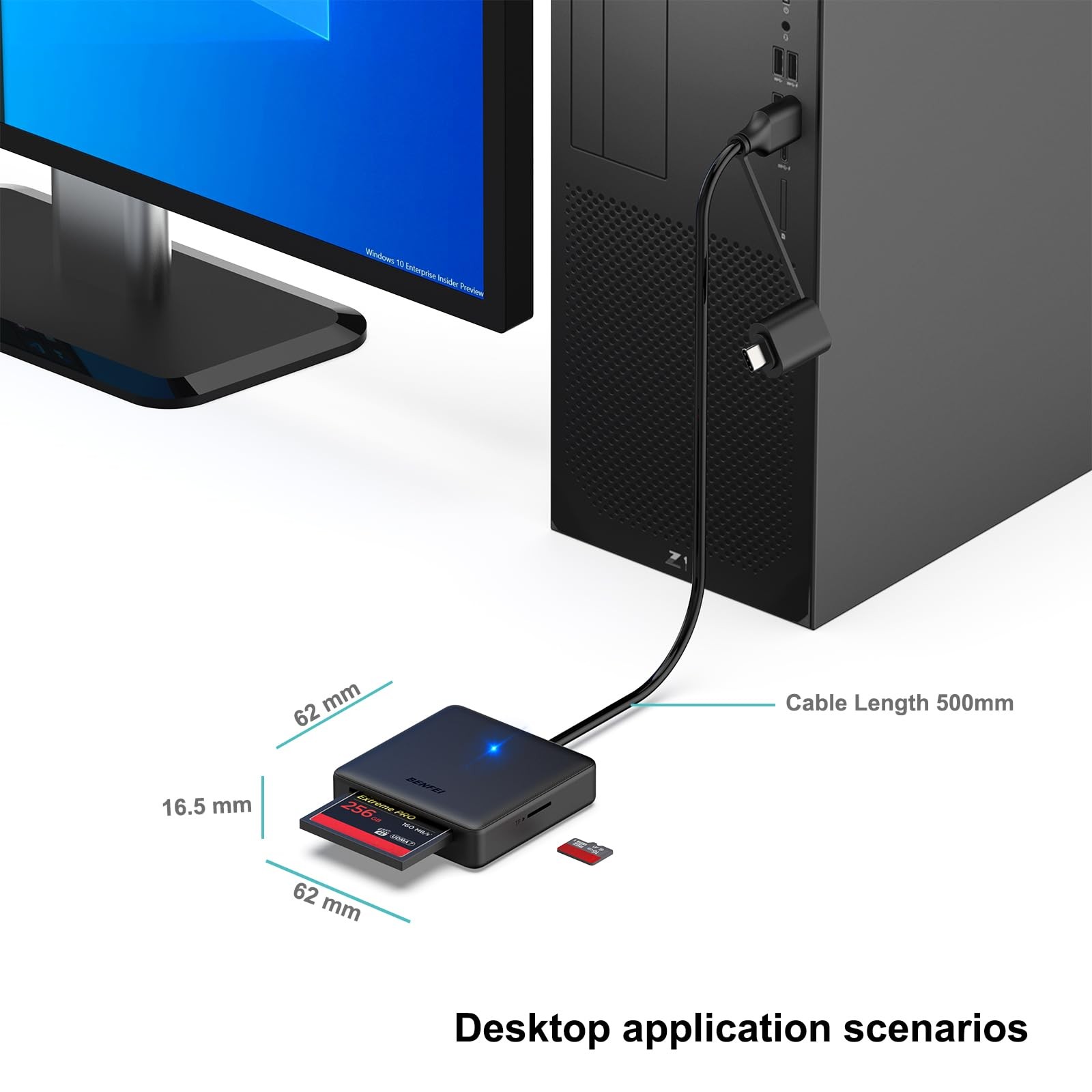 Memory Card Reader, BENFEI 4in1 USB 3.0 and 4-IN-1 C/A