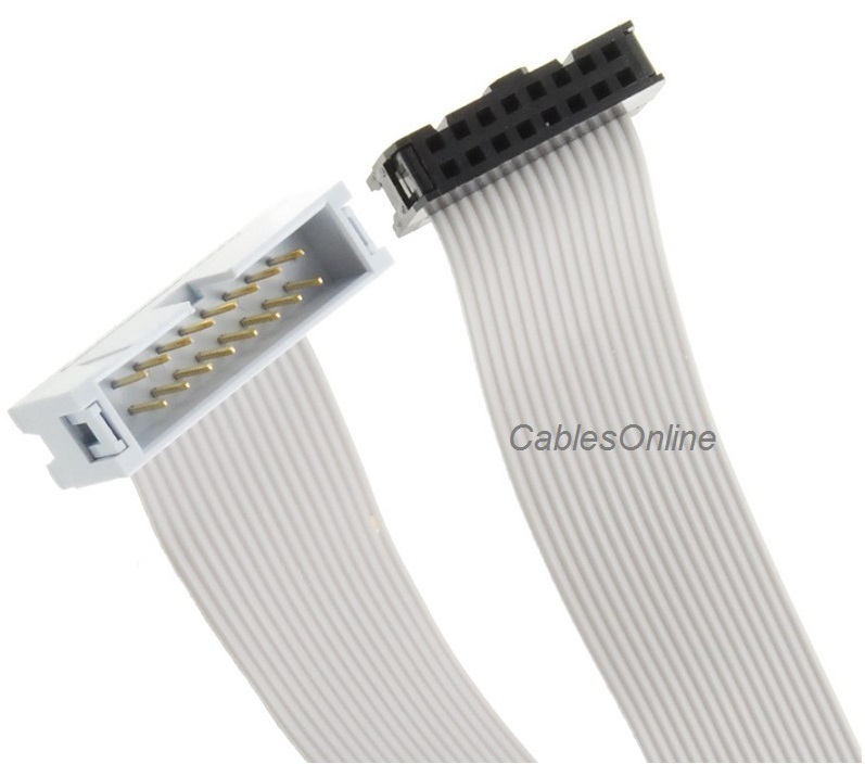 16-Pin (2×8) 2.54mm-Pitch Male/Female 16-wire IDC Flat Ribbon Extension