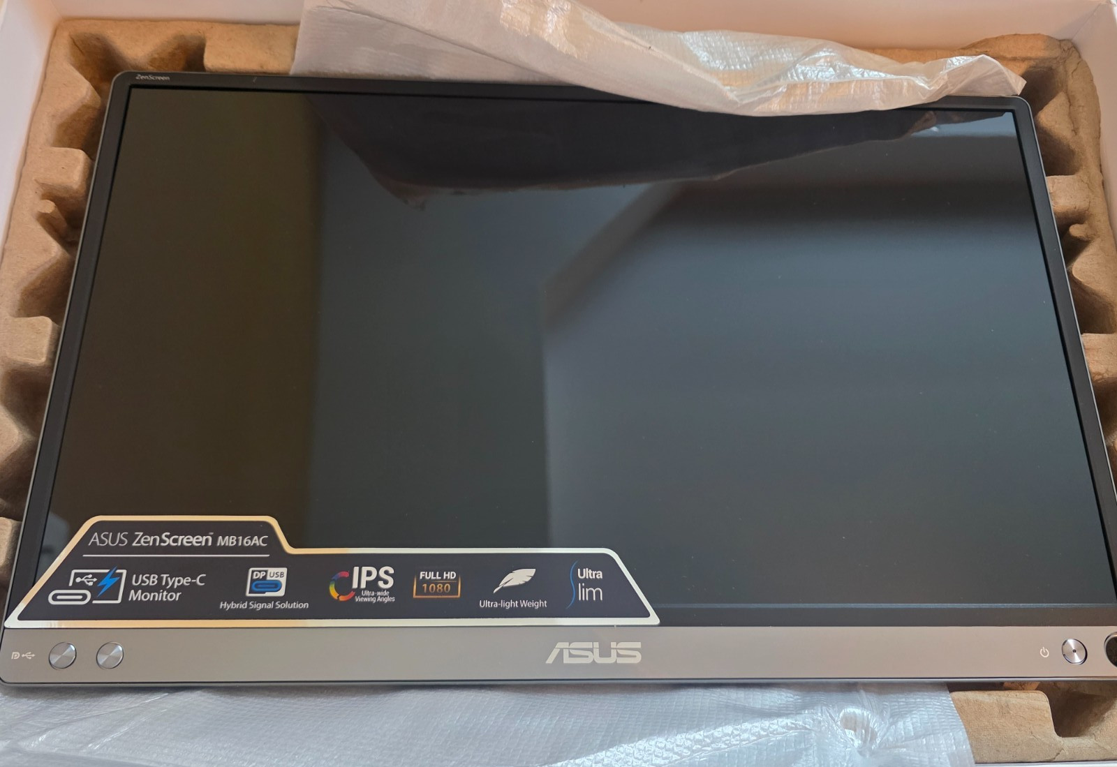 ASUS ZenScreen 15.6” 1080p Portable USB Monitor (MB16AC) | Full HD (1920 x 1080)