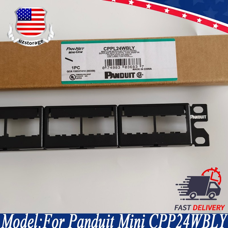 NEW For Panduit Mini CPP24WBLY CAT6, 5E 24 port modular patch panel
