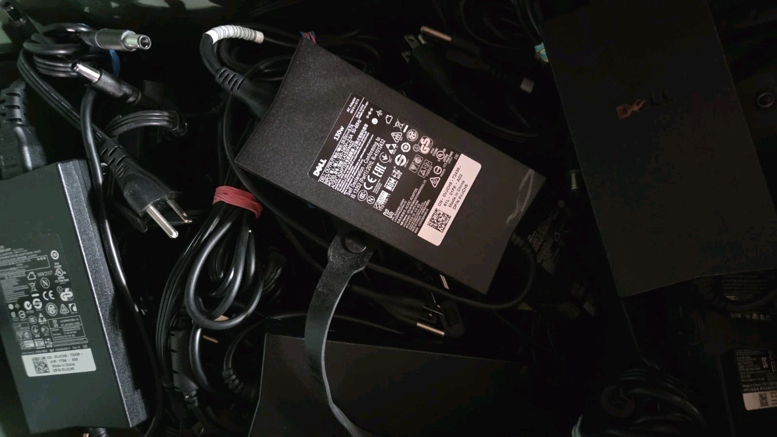 OEM original Dell 130W 19.5V 6.7A Big Barrel AC Adapter (Mixed Lot of 10)