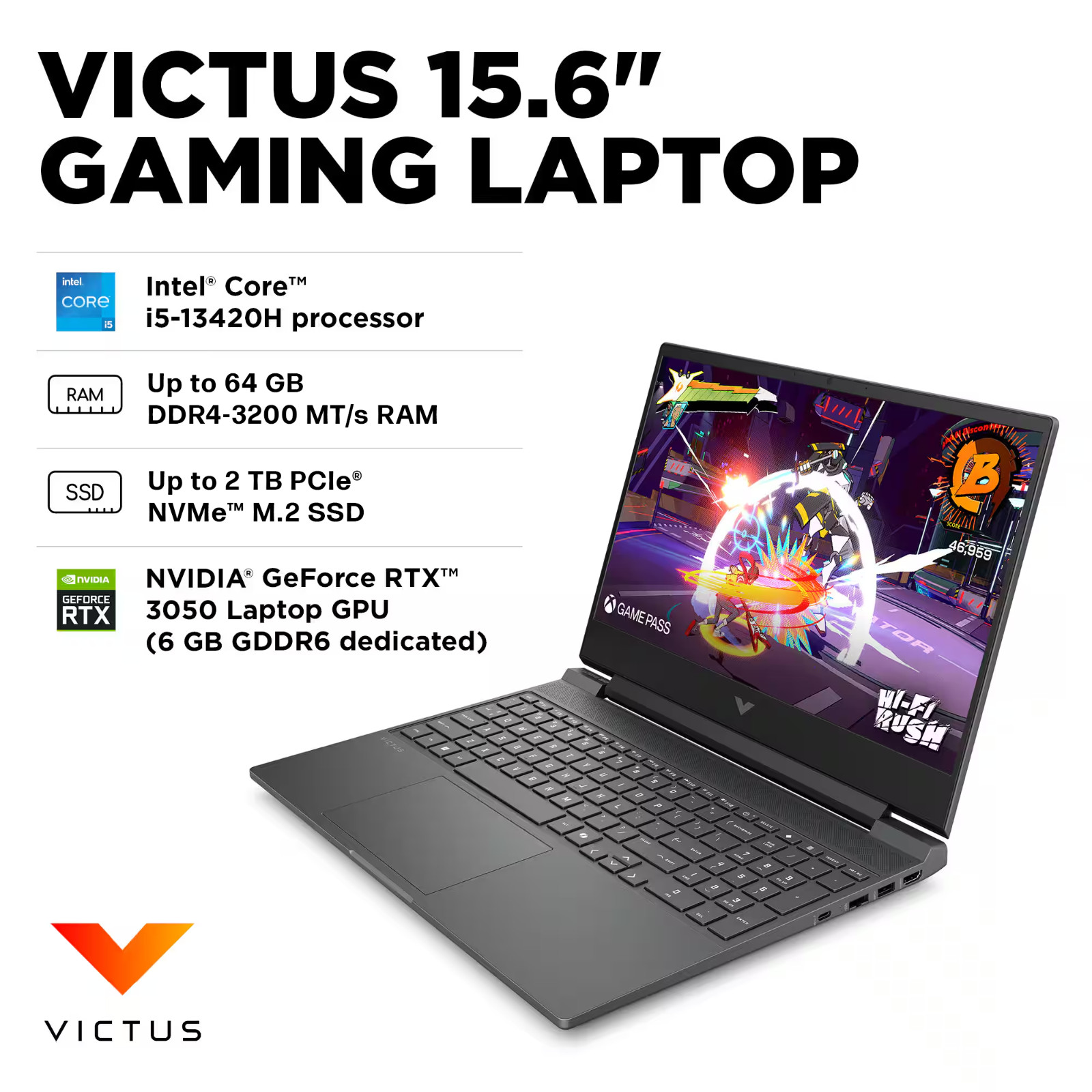 2026 HP Victus Gaming Laptop 15.6″ 144Hz Intel i5 RTX 3050 Upto 64GB RAM 2TB SSD
