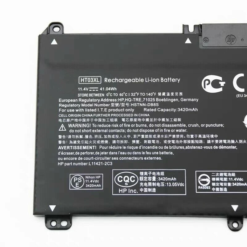 ✅HT03XL Battery for HP Pavilion L11421-2C2 L11119-855 15-CS 15-DA 41.9Wh New