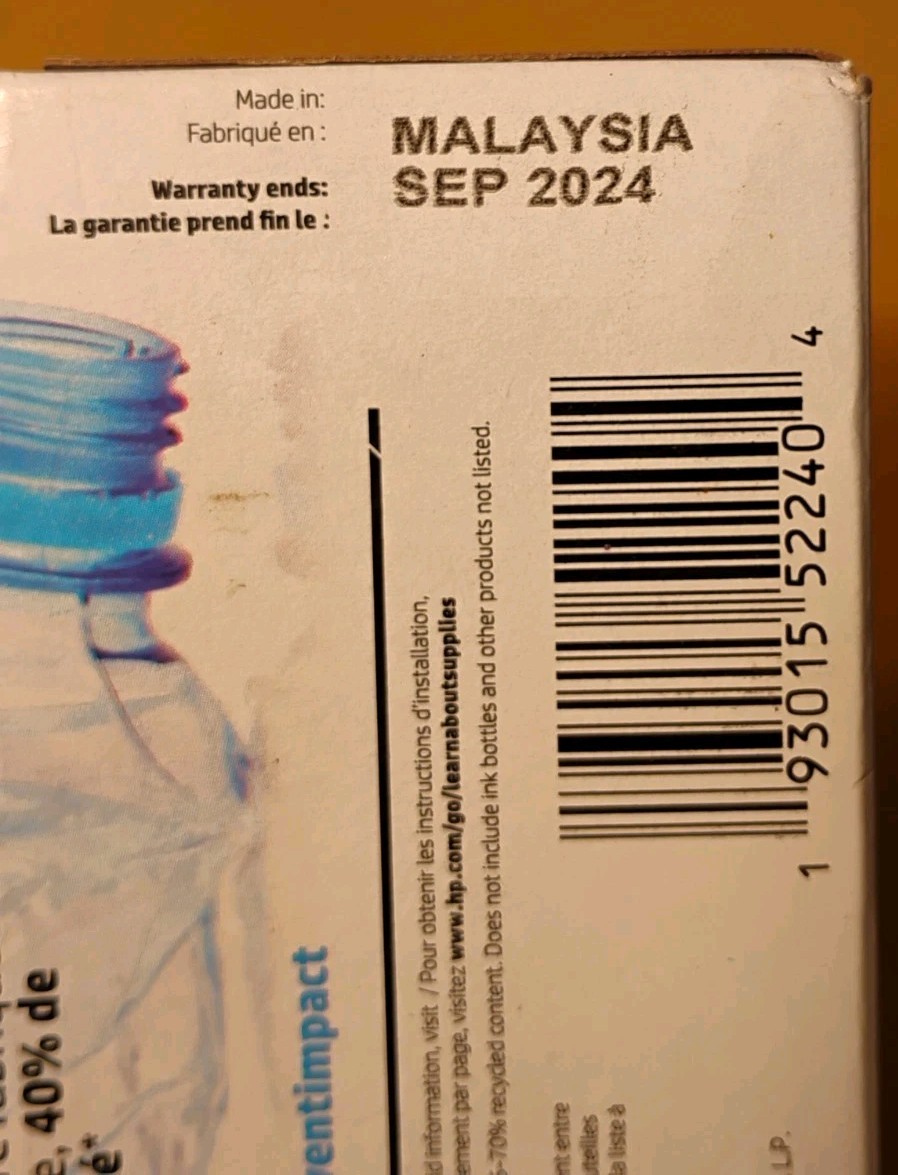 Genuine HP 67XL (3YM57AN#140) Black High-Yield Ink Cartridge Expires Sep 2024