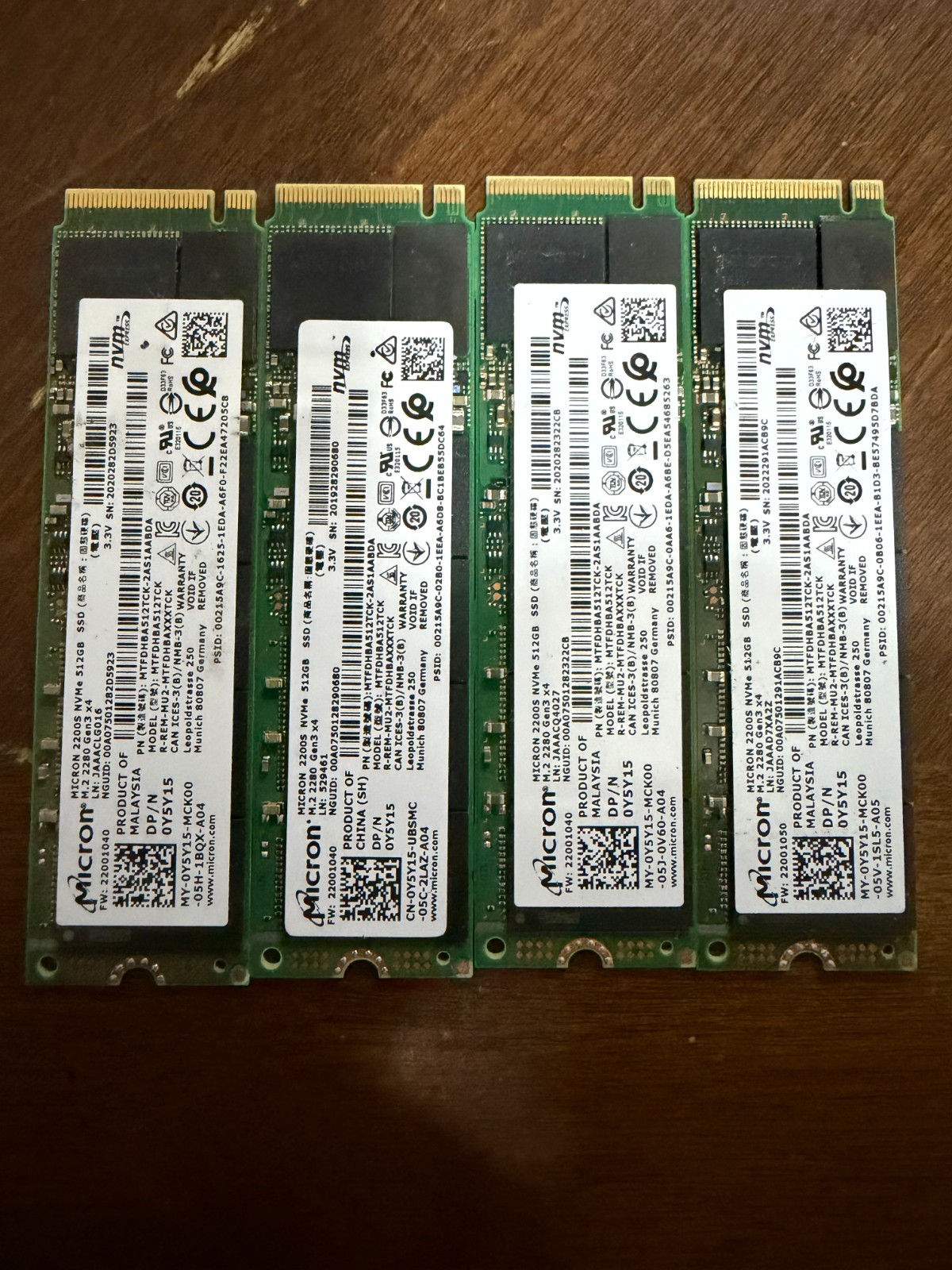 SSD M.2 NVMe: Different brands and capacities