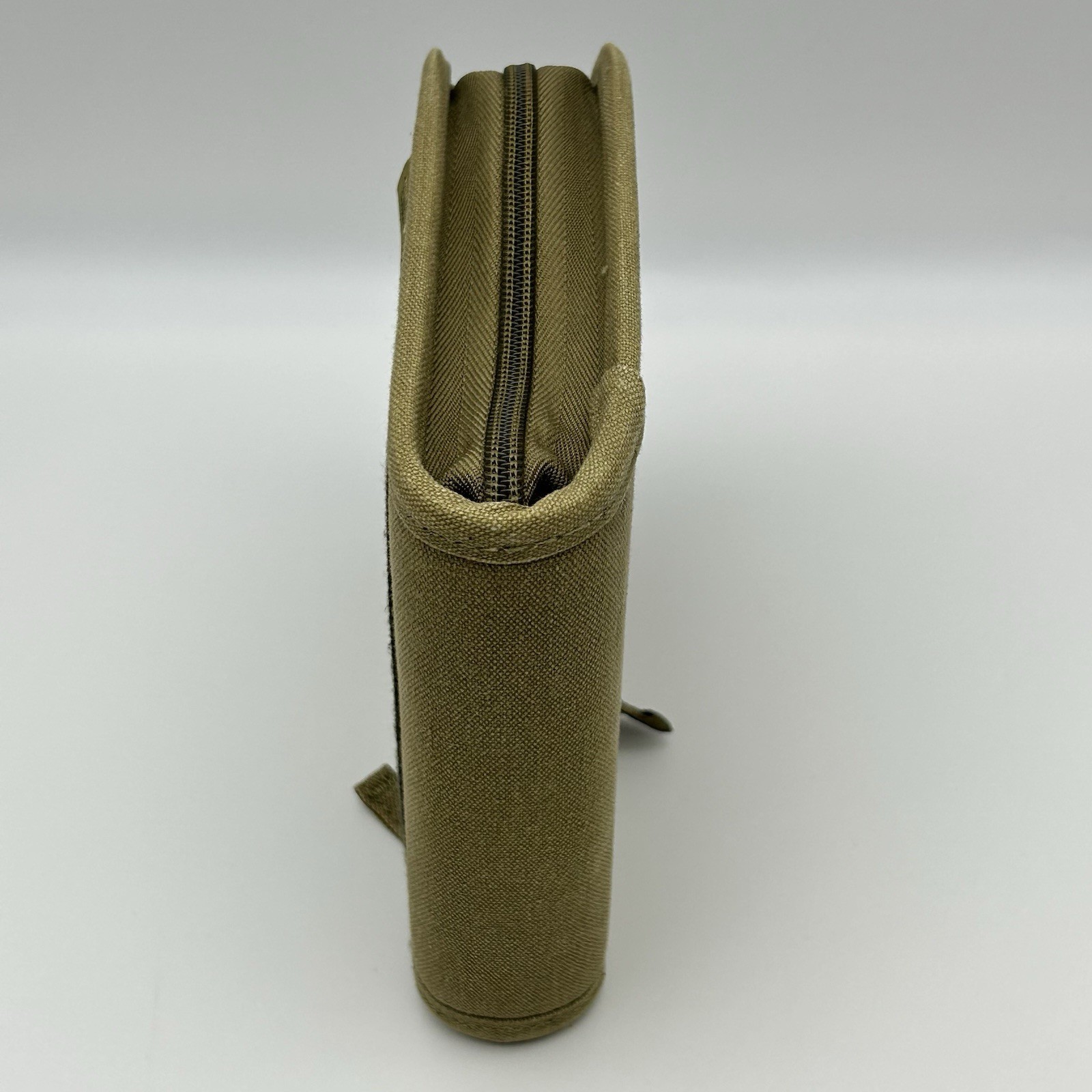 Eco-Tronics by LeZura – 22 CD DVD Soft Zipper Case Army Green Natural Cotton Y2K