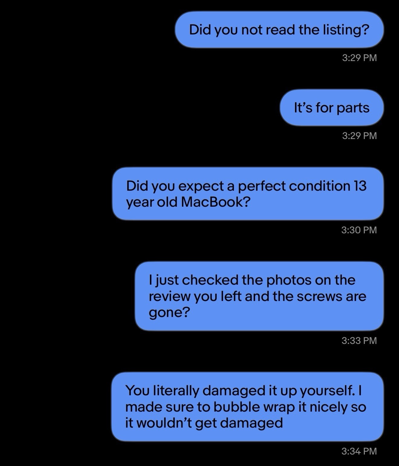 BEWARE OF BUYER/SELLER. WARNING POST