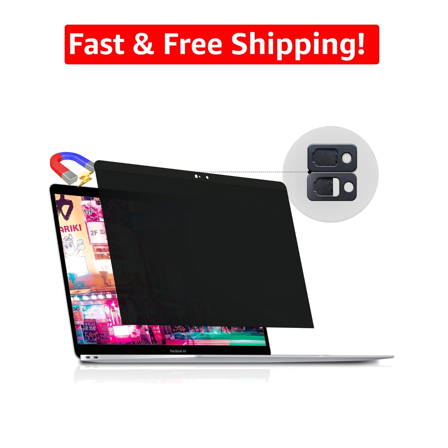 Magnetic Privacy Screen for Macbook Air/Pro 13 Inch: Blue Light Reduction & E…