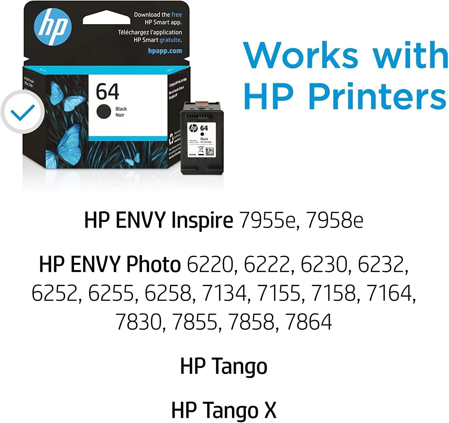 2 Pack HP #64 Tri-color Ink Cartridge 64 NEW GENUINE