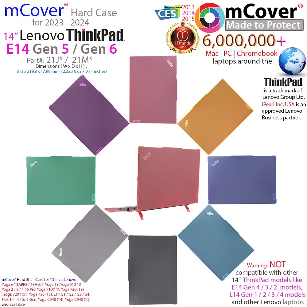 NEW mCover® Hard Case for 2023-2025 14″ Lenovo ThinkPad E14 Gen 5 / Gen 6 Laptop