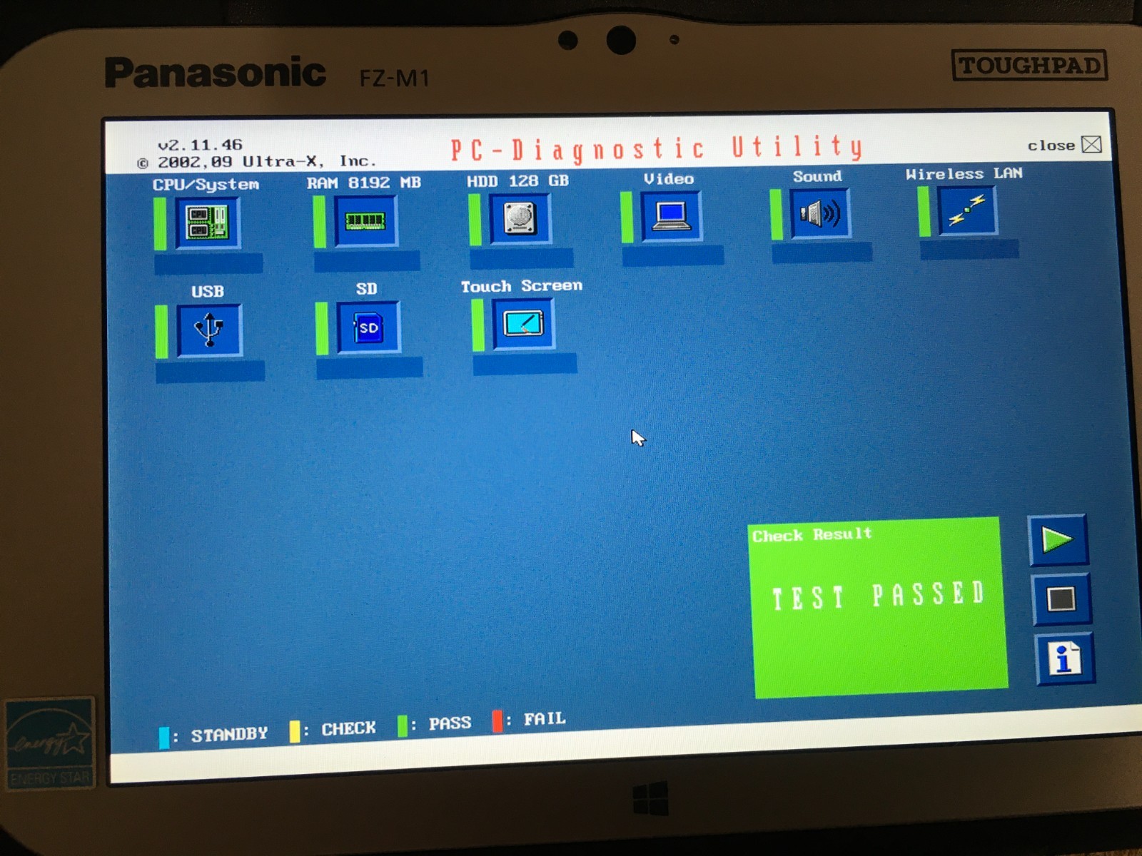 0 Hours Panasonic TOUGHPAD FZ-M1 7″ Core i5-4302Y 1.60GHz 128GB 8GB RAM Win10