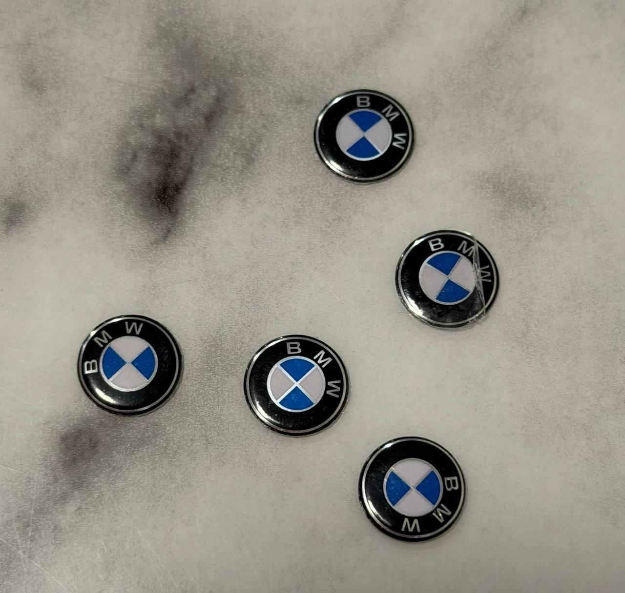 5 x Aluminum Emblem Sticker for BMW 11mm (suitable for key)
