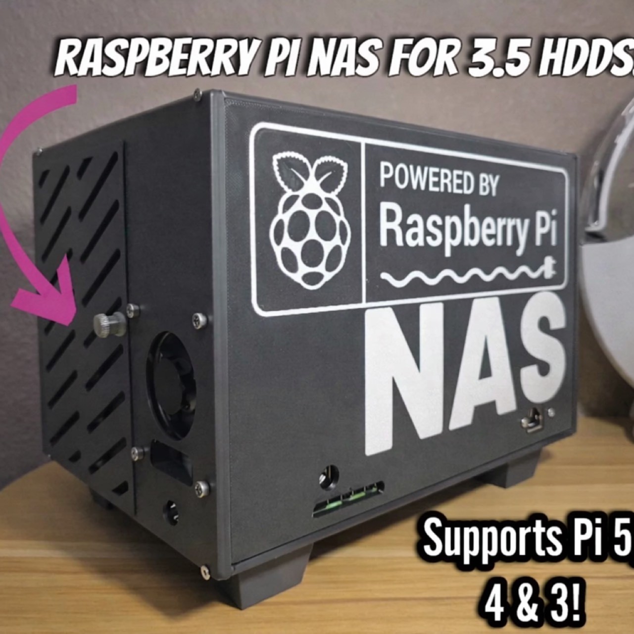 Raspberry pi 5 & pi 3 pi 4 NAS case