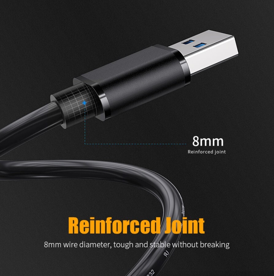 USB 3.0 A Male to A Male Cable Data Transfer Super Speed Power Charger Metal 3FT