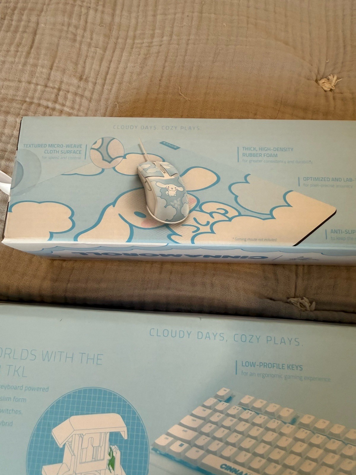 Razer Ornata V3 Tenkeyless x Cinnamoroll Keyboard + Gigantus V2 Mouse Mat Setup