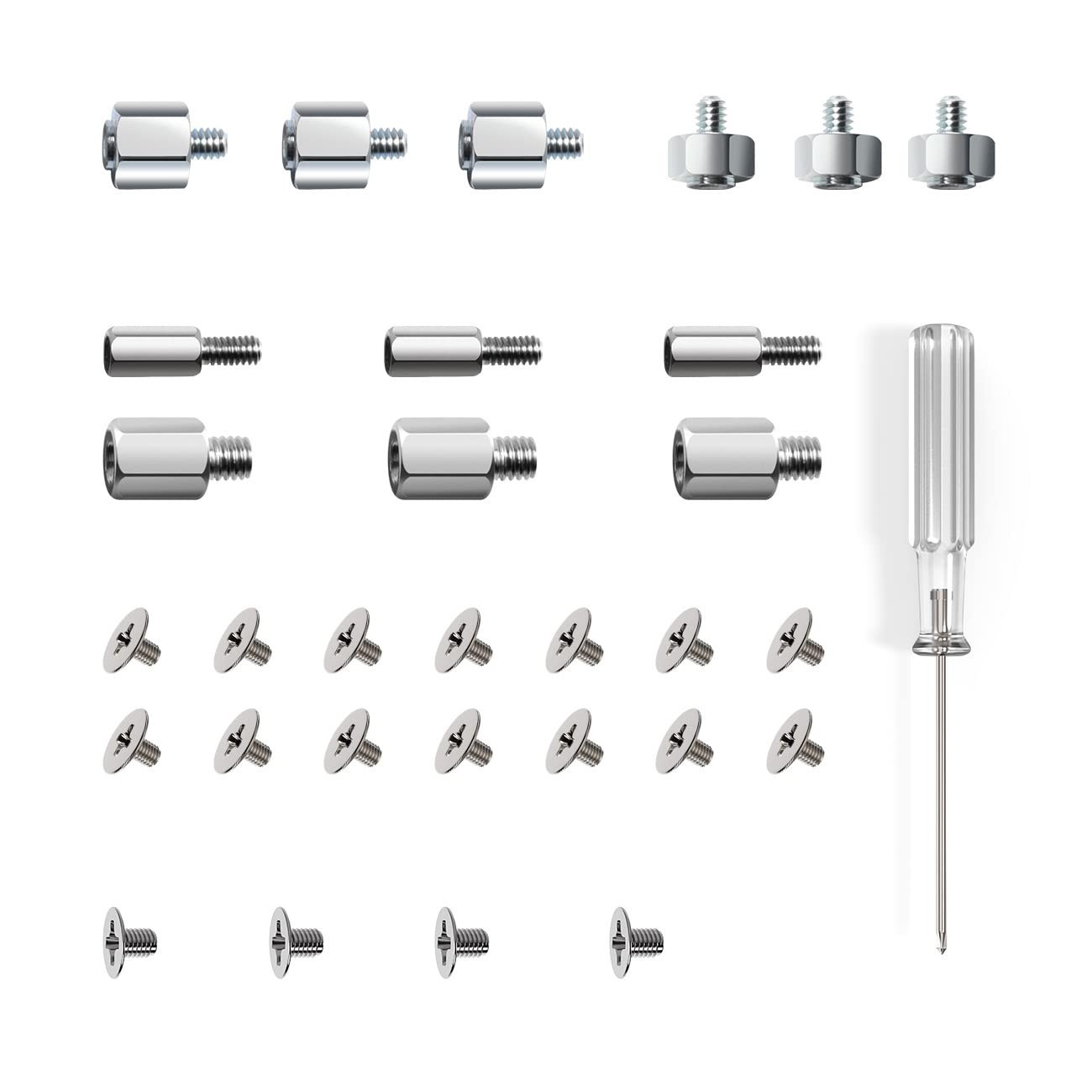 30PC M.2 Nvme SSD Screw Kit, M.2 Standoff and Mounting Screws for Asus ASRock &